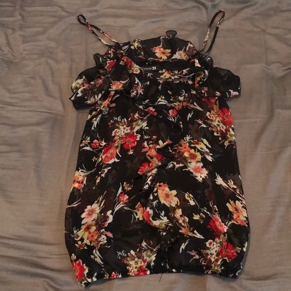 Floral chiffon top